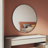 Round bathroom, bedroom, or living room mirror with 3mm copper- and mercury-free glass