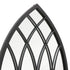 Romilly Cathedral Arch Black Wall Mirror - Gothic Window Style Decorative Mirror