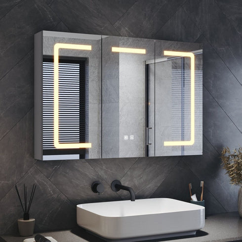 Tallis Three Door Anti-fog LED Bathroom Cabinet