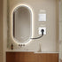 Maria Oval Frontlit LED Black Bathroom Wall Mirror