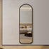 Moreton Arched Walnut Wood Full Length Wall Mirror