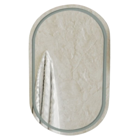 Maureen Frameless Touch Sensor Black Strip Oval Bathroom Mirror