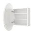Militon Bathroom Round White Mirror Cabinet