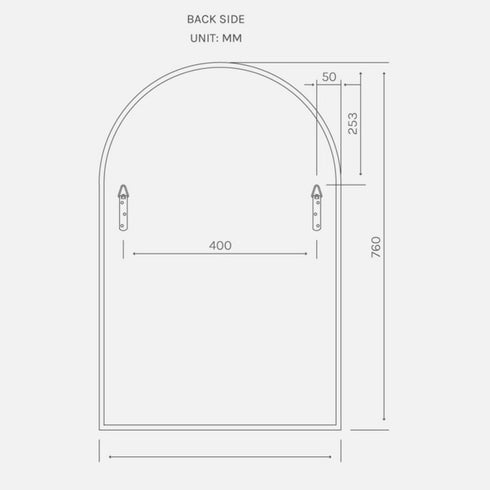 Ford Brushed Brass Arch Wall Mirror