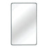 Malen Round Corners Black Wall Mirror