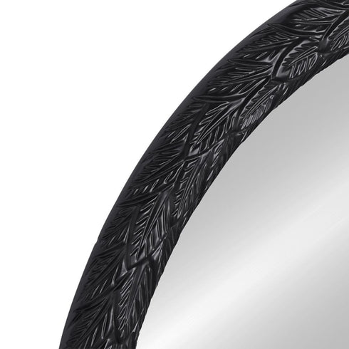 frame view of Iggy Round Wall Mirror Black