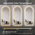 Elwood Arched Full Length Dimmable LED Gold Standing Mirror