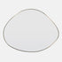 Miel Pebble Shape Antique Brass Wall Mirror