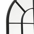 Bailey Arched Metal Grid Industrial Window Black Wall Mirror