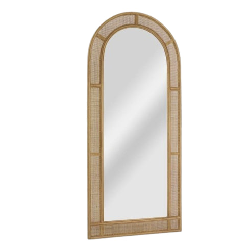 Isola Arched Rattan Wall Mirror