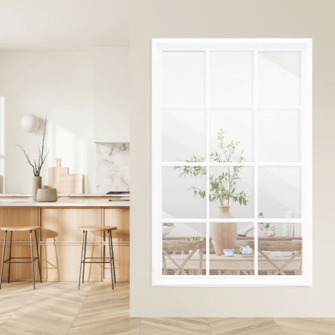 Harvey Matt White Wall Mirror