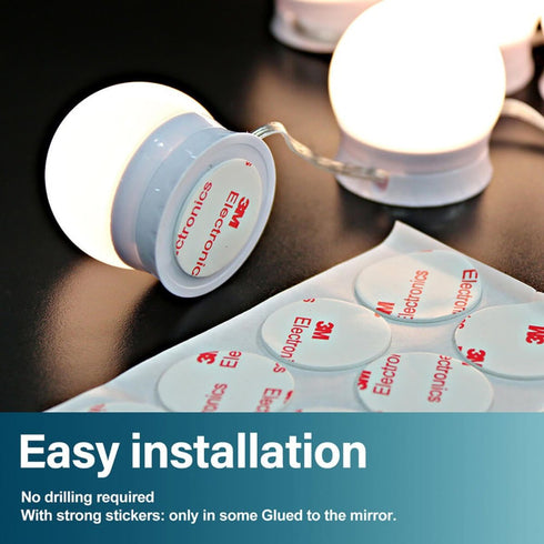 Sarika White LED Vanity Mirror With Dressing Table