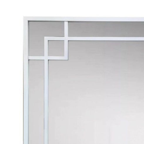 Takeo Corner Detail White Wall Mirror
