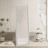 Ceduna White Wood Full Length Mirror with Gold Accents - Freestanding Rectangular Mirror