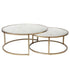 Tatiana Mirrored Nesting Coffee Tables Antique Gold