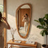 Paloma Organic Teak Wood Wall Mirror - Pebble Shape Natural Frame