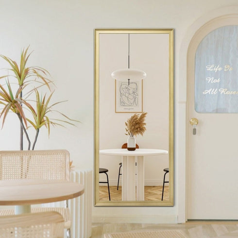 Simon Natural Frame Freestanding Mirror - Full Length Wall Mirror