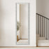 Ceduna White Wood Full Length Mirror with Gold Accents - Freestanding Rectangular Mirror
