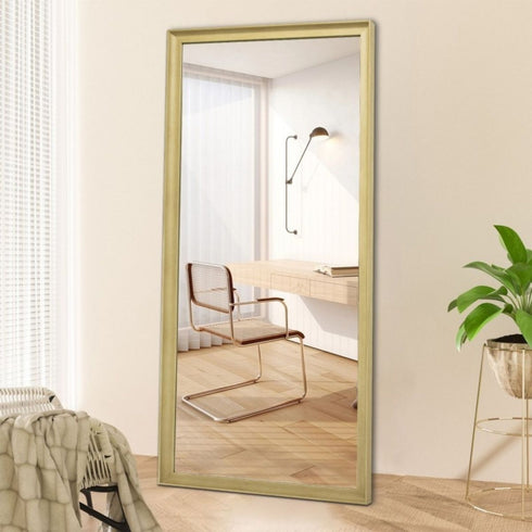 Simon Natural Frame Freestanding Mirror - Full Length Wall Mirror