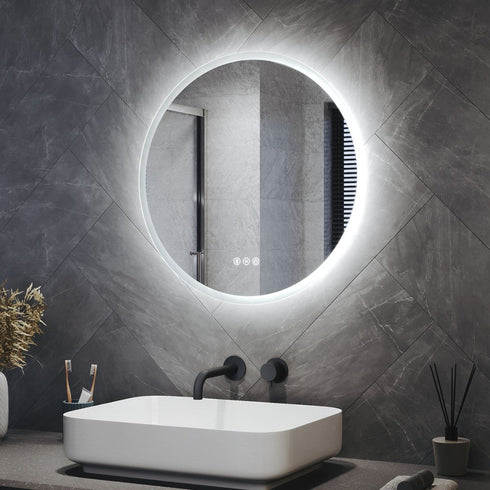 Indigo Round LED Bathroom Mirror with Bluetooth & Touch Control