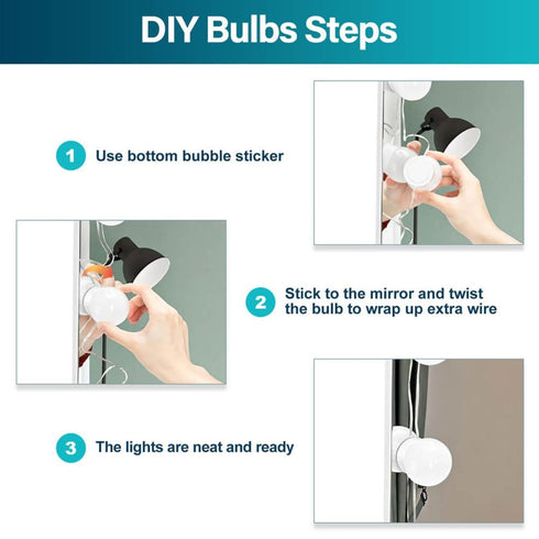 Sarika White LED Vanity Mirror With Dressing Table