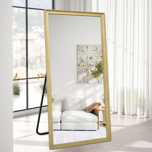 Simon Natural Frame Freestanding Mirror - Full Length Wall Mirror