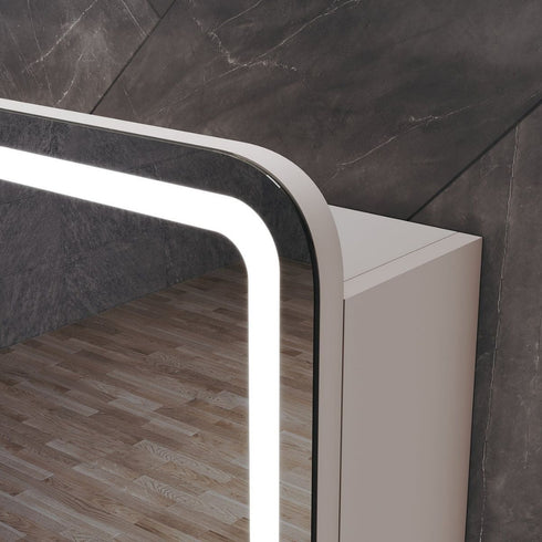 Crisyne LED Bathroom Wall Cabinet With Built-in Tissue Box Storage