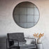 Brendon Grid Antique Round Wall Mirror
