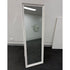 Ceduna White Wood Full Length Mirror with Gold Accents - Freestanding Rectangular Mirror