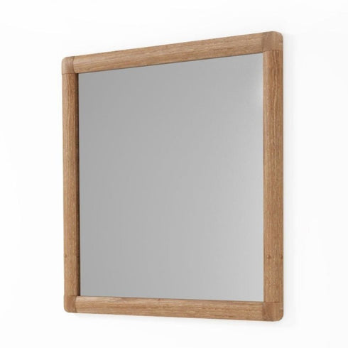 Keir Solid Teak Wood Wall Mirror - FSC Reclaimed Timber Frame Square Mirror