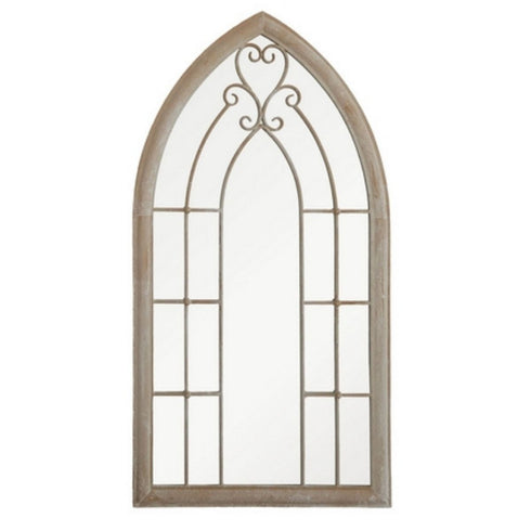 Ottilie Arch Wall Mirror - Rustic Window Frame Outdoor Decorative Mirror