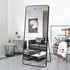 Vivian Aluminium Full Length Black Wall Mirror - Modern Freestanding Mirror