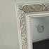Ceduna White Wood Full Length Mirror with Gold Accents - Freestanding Rectangular Mirror