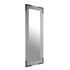 Tall rectangular full-length wall mirror in silver grey finish