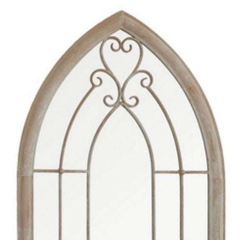 Ottilie Arch Wall Mirror - Rustic Window Frame Outdoor Decorative Mirror