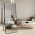 Vivian Aluminium Full Length Black Wall Mirror - Modern Freestanding Mirror