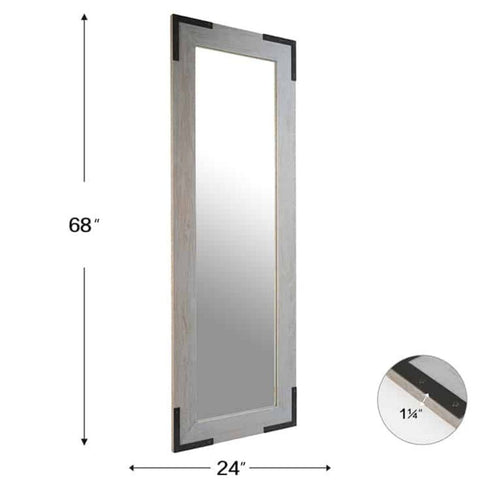 Spiegel Full Length Silver Grey Wall Mirror