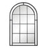 Eira Black Industrial Arched Wall Mirror - Metal Window Frame Decorative Mirror