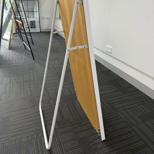 Ceduna White Wood Full Length Mirror with Gold Accents - Freestanding Rectangular Mirror