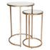 Tatiana Mirrored Nesting Side Tables Antique Gold