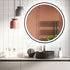 Ricardo Aluminium Black Round LED Backlit Bathroom Mirror with Touch Switch