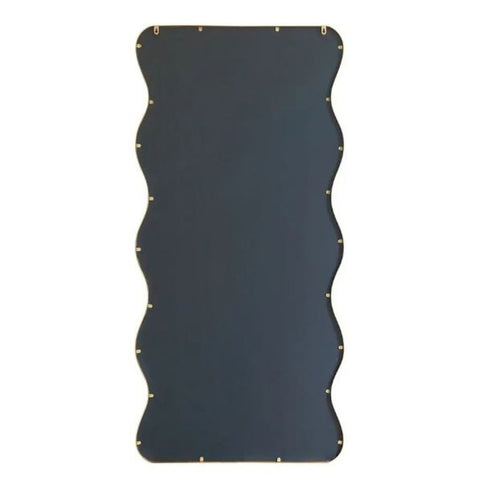 Blake Wavy Full Length Irregular Gold Wall Mirror - Modern Decorative Mirror