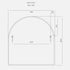 Apsel Arch Antique Brass Wall Mirror