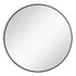 Celina Black Round Wall Mirror with slim aluminium frame, 80cm
