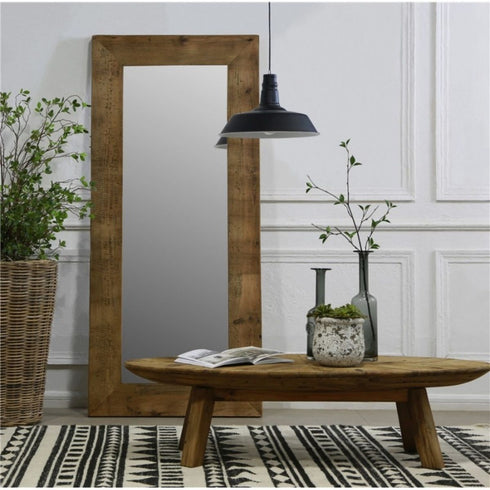 Avalon Rustic Reclaimed Pinewood Full Length Wall Mirror
