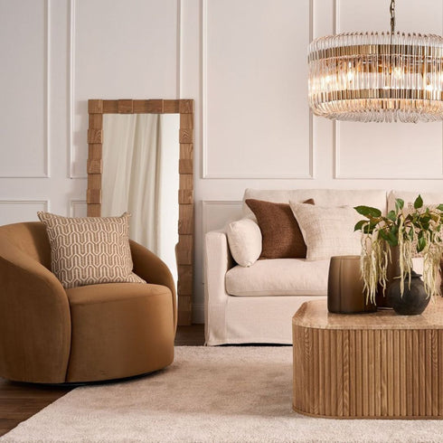 Melanee Oakwood Wall Mirror