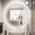 Ricardo Aluminium Black Round LED Backlit Bathroom Mirror with Touch Switch