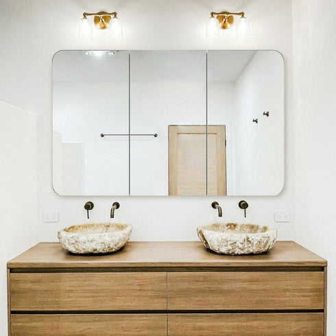 Elijah Frameless 3-Door Mirror Cabinet