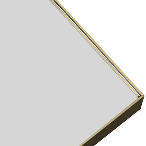 Raelene Rectangular Aluminium Framed Brushed Gold Bathroom Mirror