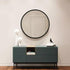 Allira Wood Round Wall Mirror Black